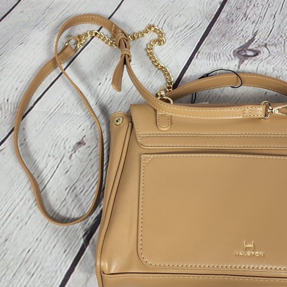 H Halston Women's Tan Crossbody Adjustable Strap Handbag - Picture 8 of 12